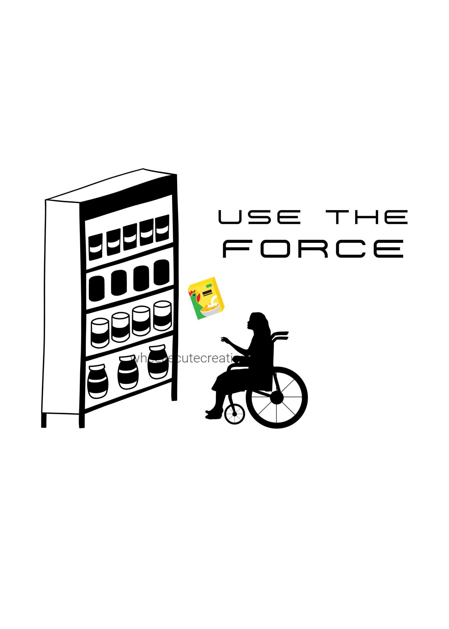 5x7 Print - Use the Force