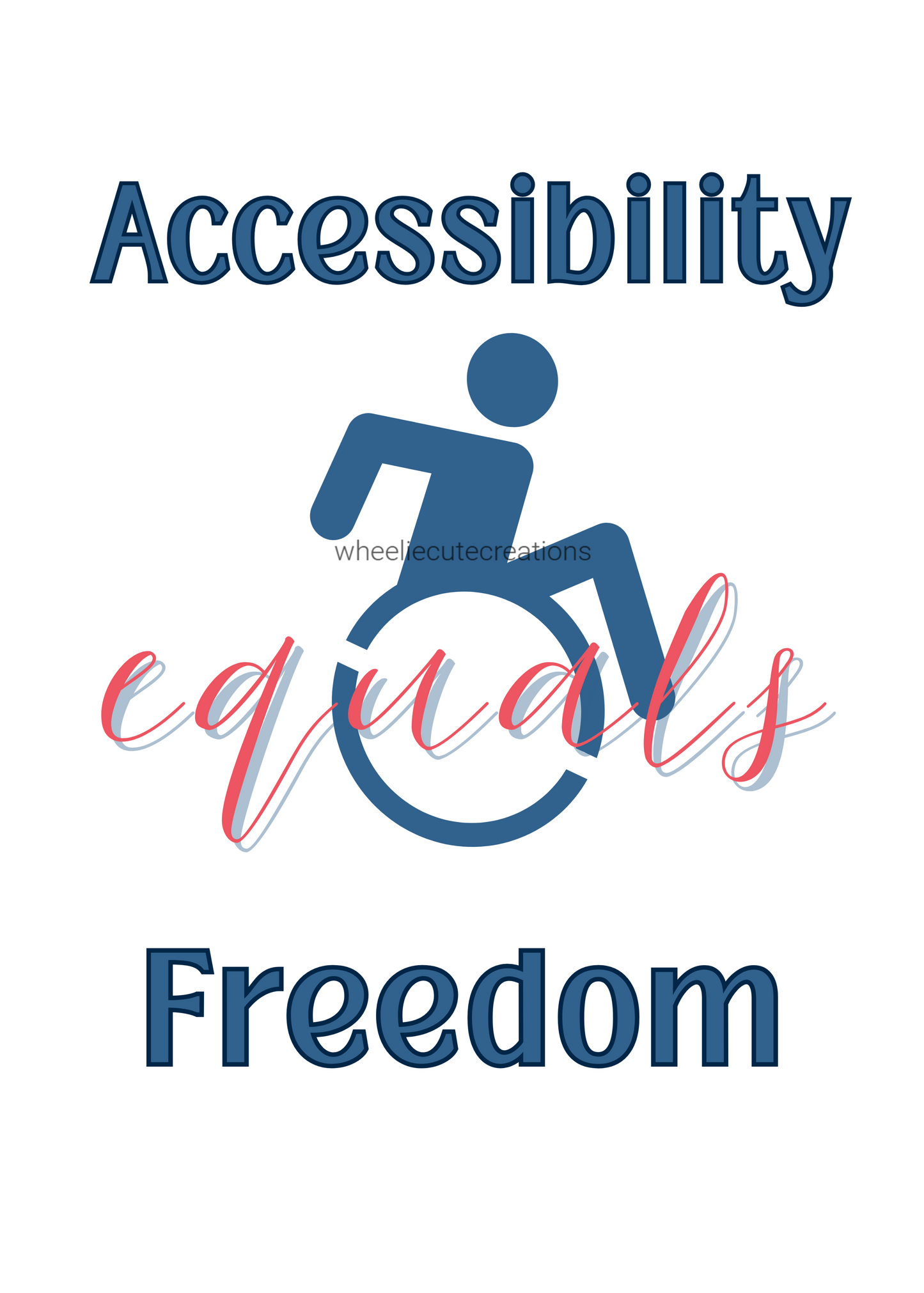 5x7 Print - Accessibility = Freedom