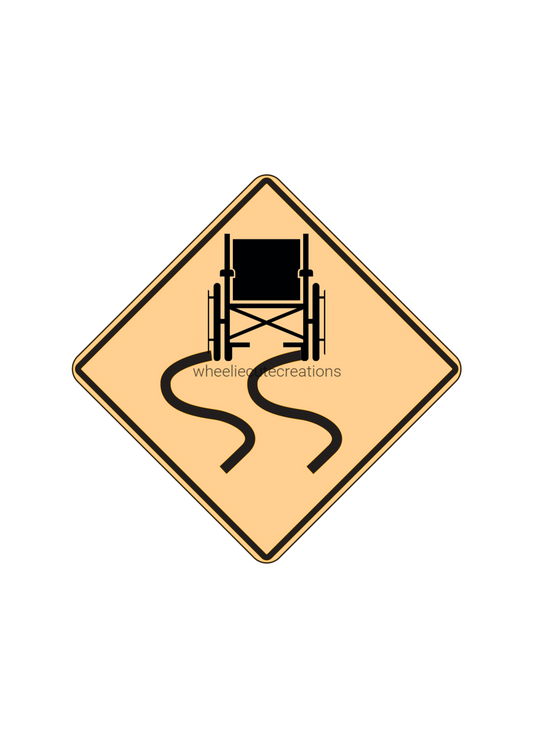 5x7 Print - Wheelchair Road Sign