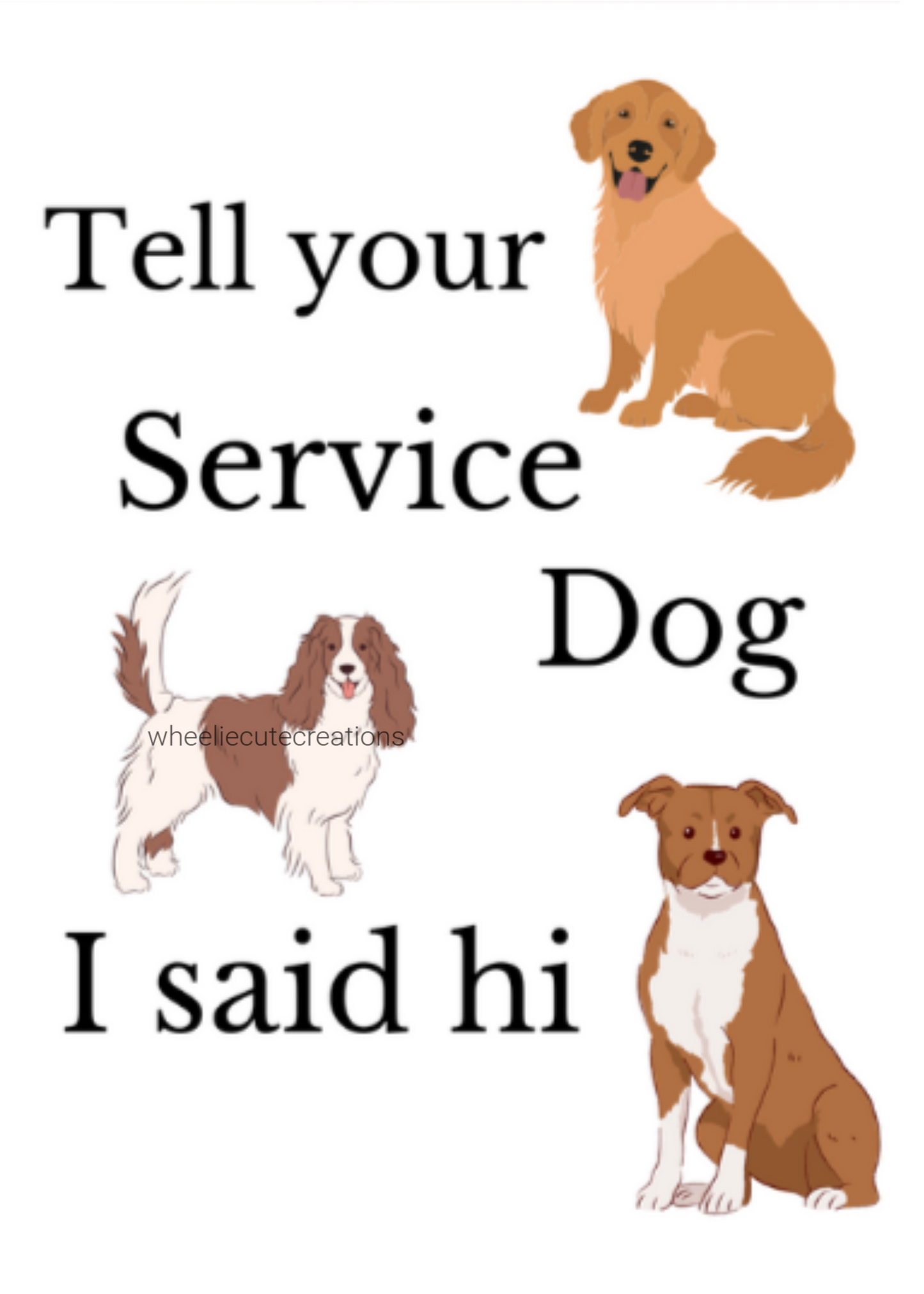 5x7 Print - Service Dog